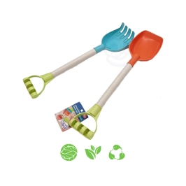WOOPIE GREEN Zestaw do Piasku Łopatka i Grabki 51 cm BIODEGRADOWALNY ORGANICZNY MATERIAŁ