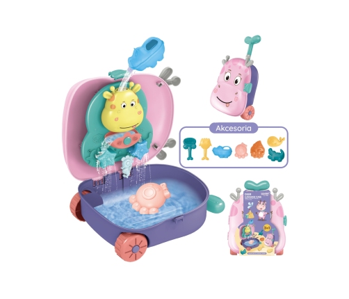 WOOPIE Zestaw do Piasku 3w1 Walizka Jelonek + Zabawka Wodna