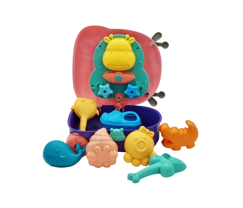 WOOPIE Zestaw do Piasku 3w1 Walizka Jelonek + Zabawka Wodna