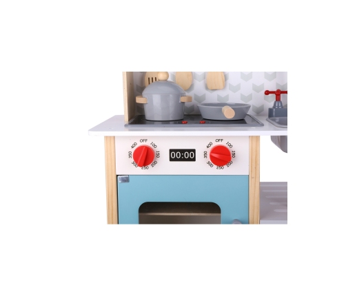 TOOKY TOY Duża Drewniana Kuchnia dla Dzieci 10 el. FSC