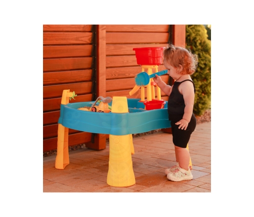 WOOPIE Stolik Wodny 2w1 Piaskownica Młyn 14 akc.