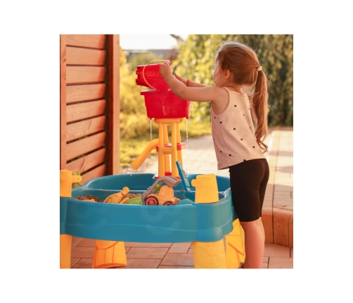 WOOPIE Stolik Wodny 2w1 Piaskownica Młyn 14 akc.