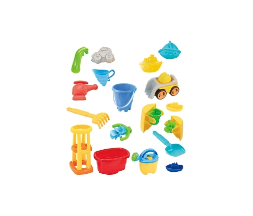 WOOPIE Stolik Wodny 2w1 Piaskownica Młyn 14 akc.