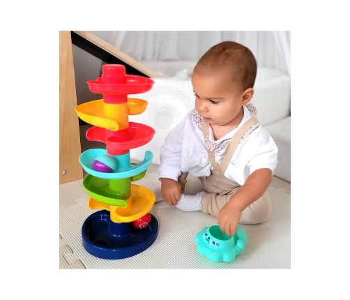 WOOPIE BABY Kulodrom Tor Kulkowy Zestaw Spirala + 2 Kulki