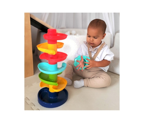 WOOPIE BABY Kulodrom Tor Kulkowy Zestaw Spirala + 2 Kulki