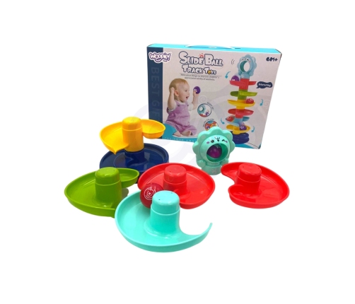 WOOPIE BABY Kulodrom Tor Kulkowy Zestaw Spirala + 2 Kulki