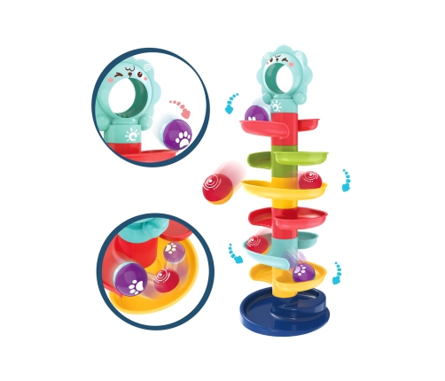 WOOPIE BABY Kulodrom Tor Kulkowy Zestaw Spirala + 2 Kulki