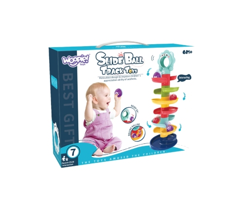 WOOPIE BABY Kulodrom Tor Kulkowy Zestaw Spirala + 2 Kulki