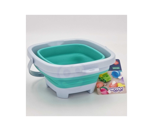 WOOPIE Wiaderko Składane Kwadratowe Niebieskie