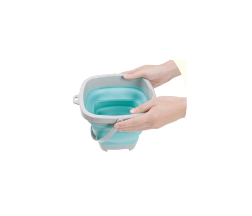 WOOPIE Wiaderko Składane Kwadratowe Niebieskie