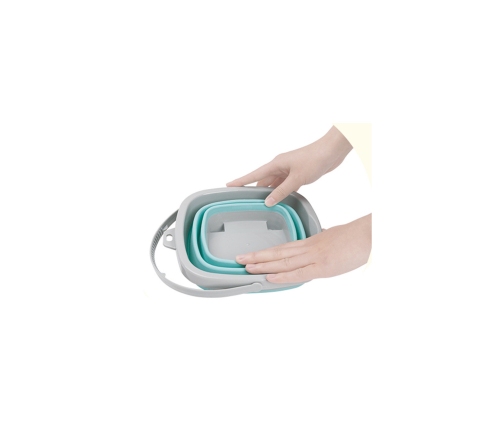 WOOPIE Zestaw Wiaderko Składane z Grabkami Łopatką Niebieskie