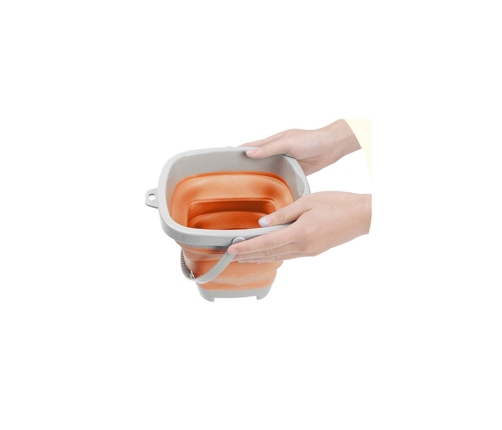 WOOPIE Zestaw Wiaderko Składane z Grabkami Łopatką Pomarańczowe