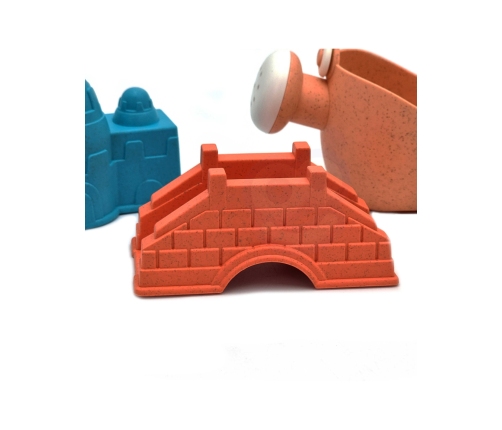 WOOPIE GREEN Zestaw do Piasku w Wiaderku Zamki 8 el. BIODEGRADOWALNY ORGANICZNY MATERIAŁ