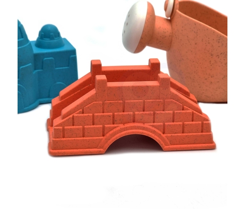 WOOPIE GREEN Zestaw do Piasku w Wiaderku Zamki 8 el. BIODEGRADOWALNY ORGANICZNY MATERIAŁ