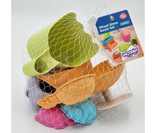 WOOPIE GREEN Zestaw do Piasku z Pazurami 7 el. BIODEGRADOWALNY ORGANICZNY MATERIAŁ