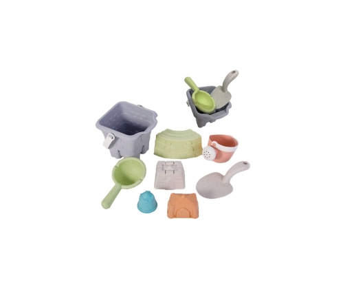 WOOPIE GREEN Zestaw do Piasku w Wiaderku Wieża 8 el. BIODEGRADOWALNY ORGANICZNY MATERIAŁ