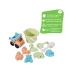 WOOPIE GREEN Zestaw do Piasku w Wiaderku z Samochodem 11 el. BIODEGRADOWALNY ORGANICZNY MATERIAŁ