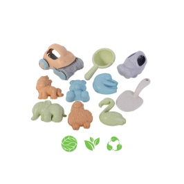 WOOPIE GREEN Zestaw do Piasku z Samochodzikiem 10 el. BIODEGRADOWALNY ORGANICZNY MATERIAŁ