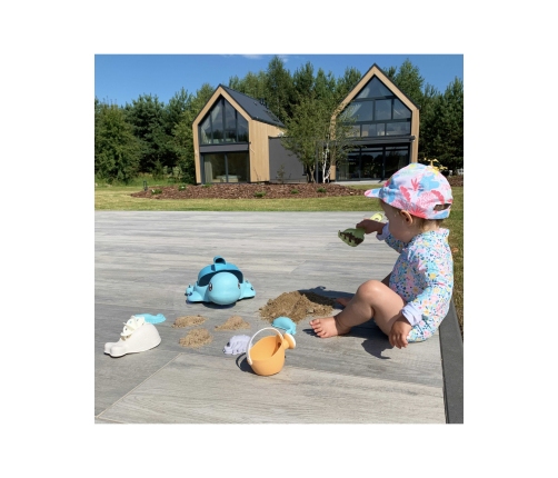 WOOPIE GREEN Zestaw 2w1 do Piasku i Wanny Żółwik Niebieski 8 el. BIODEGRADOWALNY ORGANICZNY MATERIAŁ