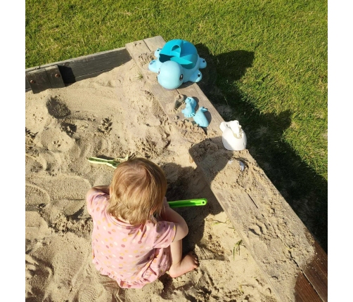 WOOPIE GREEN Zestaw 2w1 do Piasku i Wanny Żółwik Niebieski 8 el. BIODEGRADOWALNY ORGANICZNY MATERIAŁ