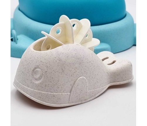 WOOPIE GREEN Zestaw 2w1 do Piasku i Wanny Żółwik Niebieski 8 el. BIODEGRADOWALNY ORGANICZNY MATERIAŁ