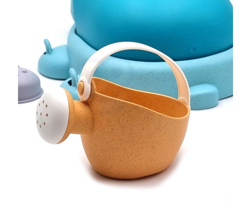 WOOPIE GREEN Zestaw 2w1 do Piasku i Wanny Żółwik Niebieski 8 el. BIODEGRADOWALNY ORGANICZNY MATERIAŁ