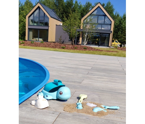 WOOPIE GREEN Zestaw 2w1 do Piasku i Wanny Żółwik 8 el. BIODEGRADOWALNY ORGANICZNY MATERIAŁ