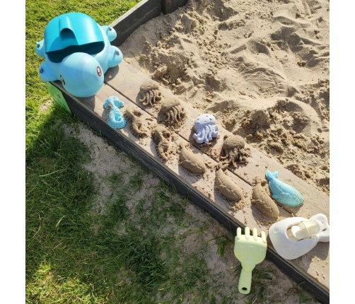 WOOPIE GREEN Zestaw 2w1 do Piasku i Wanny Żółwik 8 el. BIODEGRADOWALNY ORGANICZNY MATERIAŁ