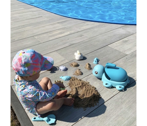 WOOPIE GREEN Zestaw 2w1 do Piasku i Wanny Żółwik 8 el. BIODEGRADOWALNY ORGANICZNY MATERIAŁ