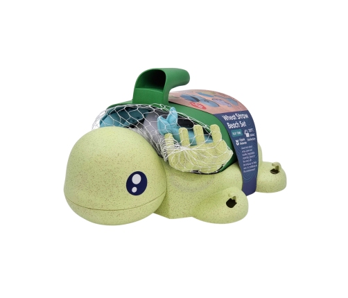 WOOPIE GREEN Zestaw 2w1 do Piasku i Wanny Żółwik 8 el. BIODEGRADOWALNY ORGANICZNY MATERIAŁ