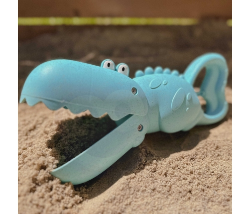 WOOPIE GREEN Krokodyl Łopatka Zbierak do Piasku i Wody Niebieska BIODEGRADOWALNY ORGANICZNY MATERIAŁ