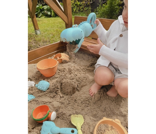 WOOPIE GREEN Krokodyl Łopatka Zbierak do Piasku i Wody Niebieska BIODEGRADOWALNY ORGANICZNY MATERIAŁ