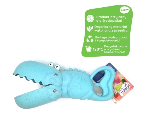 WOOPIE GREEN Krokodyl Łopatka Zbierak do Piasku i Wody Niebieska BIODEGRADOWALNY ORGANICZNY MATERIAŁ