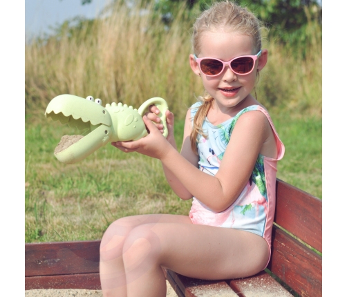 WOOPIE GREEN Krokodyl Łopatka Zbierak do Piasku i Wody Zielona BIODEGRADOWALNY ORGANICZNY MATERIAŁ