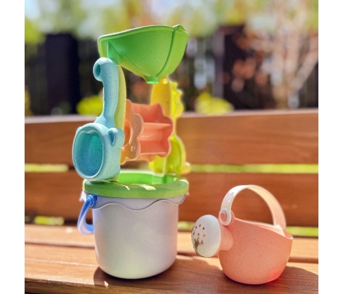 WOOPIE GREEN Zestaw do Piasku z Wózkiem 13 el. BIODEGRADOWALNY ORGANICZNY MATERIAŁ