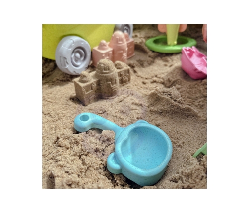 WOOPIE GREEN Zestaw do Piasku z Wózkiem 13 el. BIODEGRADOWALNY ORGANICZNY MATERIAŁ