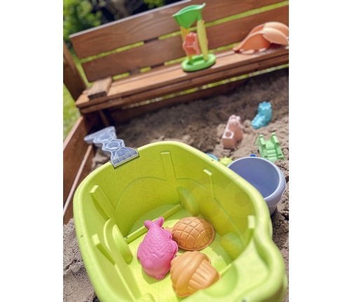 WOOPIE GREEN Zestaw do Piasku z Wózkiem 13 el. BIODEGRADOWALNY ORGANICZNY MATERIAŁ