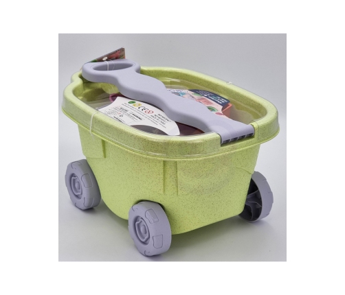 WOOPIE GREEN Zestaw do Piasku z Wózkiem 13 el. BIODEGRADOWALNY ORGANICZNY MATERIAŁ