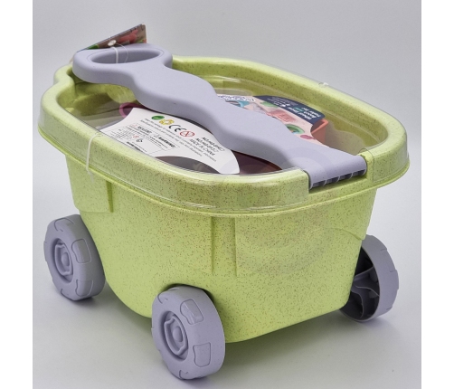 WOOPIE GREEN Zestaw do Piasku z Wózkiem 13 el. BIODEGRADOWALNY ORGANICZNY MATERIAŁ