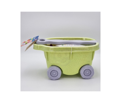 WOOPIE GREEN Zestaw do Piasku z Wózkiem 13 el. BIODEGRADOWALNY ORGANICZNY MATERIAŁ