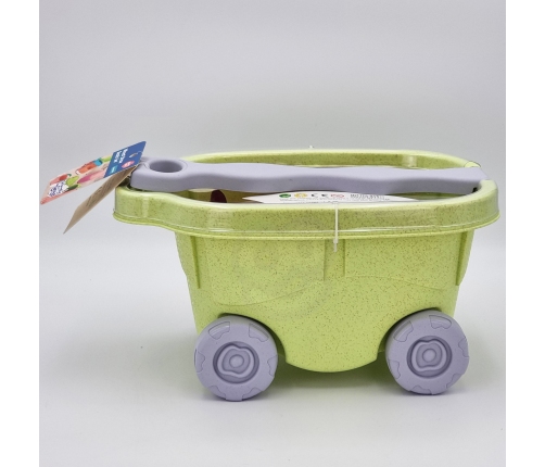 WOOPIE GREEN Zestaw do Piasku z Wózkiem 13 el. BIODEGRADOWALNY ORGANICZNY MATERIAŁ