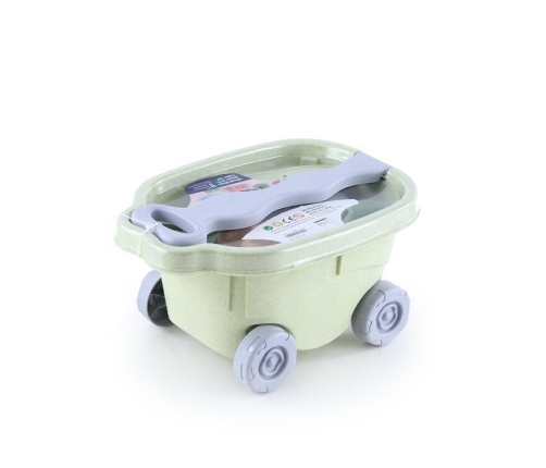 WOOPIE GREEN Zestaw do Piasku z Wózkiem 13 el. BIODEGRADOWALNY ORGANICZNY MATERIAŁ