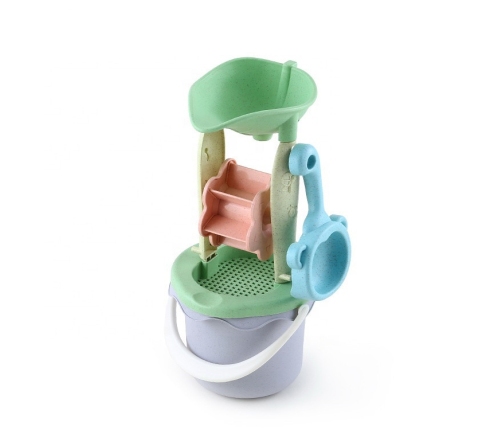 WOOPIE GREEN Zestaw do Piasku w Wiaderku z Kołowrotkiem 9 el. BIODEGRADOWALNY ORGANICZNY MATERIAŁ