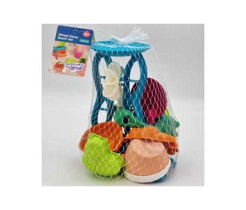 WOOPIE GREEN Zestaw do Piasku z Kołowrotkiem i Konewką 10 el. BIODEGRADOWALNY ORGANICZNY MATERIAŁ