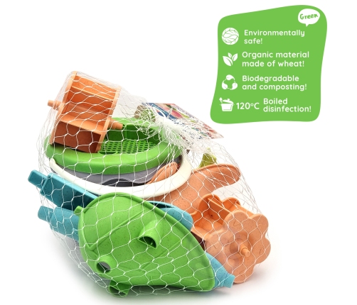 WOOPIE GREEN Zestaw z Wiaderkiem i Kołowrotkiem 4 el. BIODEGRADOWALNY ORGANICZNY MATERIAŁ