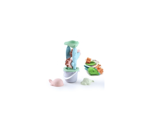 WOOPIE GREEN Zestaw z Wiaderkiem i Kołowrotkiem 4 el. BIODEGRADOWALNY ORGANICZNY MATERIAŁ