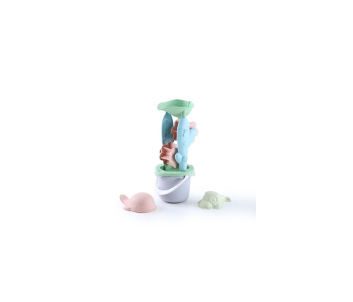 WOOPIE GREEN Zestaw z Wiaderkiem i Kołowrotkiem 4 el. BIODEGRADOWALNY ORGANICZNY MATERIAŁ