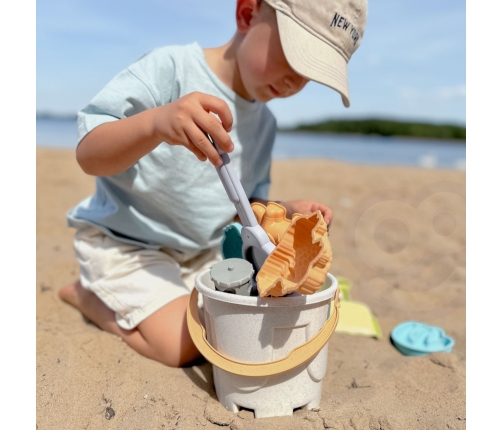 WOOPIE GREEN Zestaw do Piasku z Wiaderkiem i Samochodzikiem 10 el. BIODEGRADOWALNY ORGANICZNY MATERIAŁ
