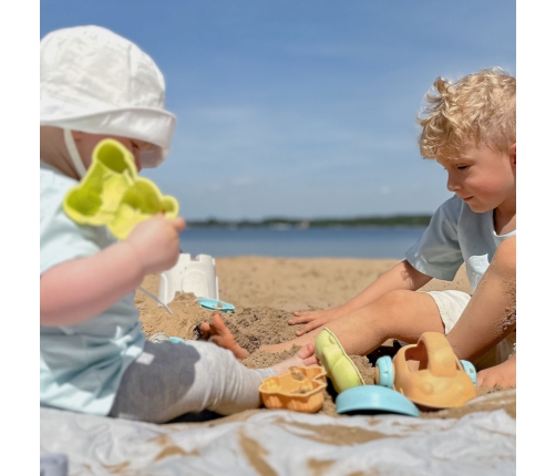 WOOPIE GREEN Zestaw do Piasku z Wiaderkiem i Samochodzikiem 10 el. BIODEGRADOWALNY ORGANICZNY MATERIAŁ