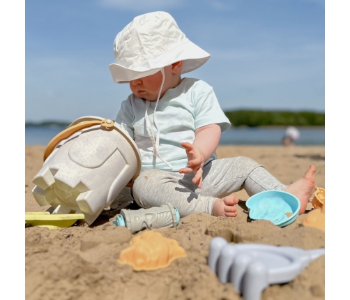 WOOPIE GREEN Zestaw do Piasku z Wiaderkiem i Samochodzikiem 10 el. BIODEGRADOWALNY ORGANICZNY MATERIAŁ